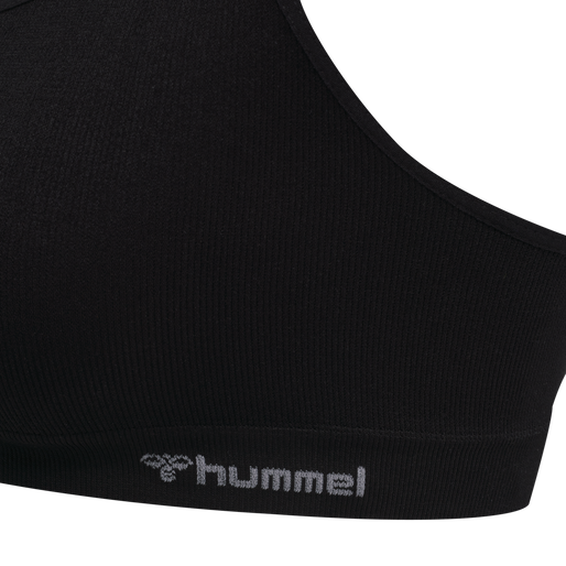 hmlJUNO 3 PACK SEAMLESS BRA, BLACK, packshot