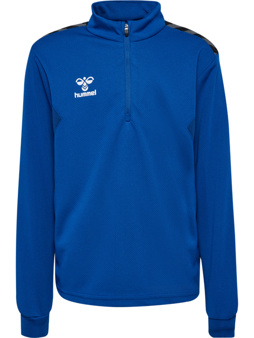 hmlAUTHENTIC HALF ZIP SWEAT KIDS, TRUE BLUE, packshot
