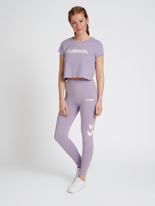 hummel LEGACY WOMAN CROPPED T-SHIRT - HEIRLOOM LILAC