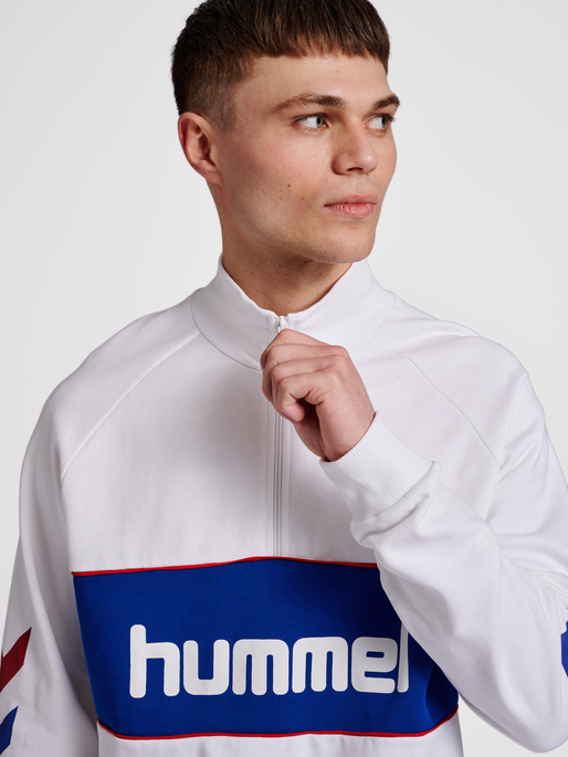 hmlIC DURBAN HALF ZIP SWEATSHIRT, 9001, model