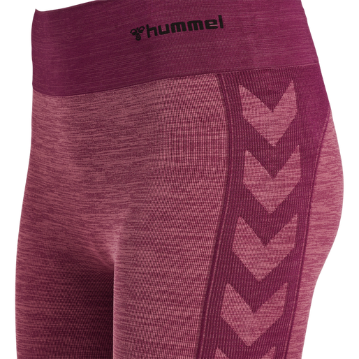 hmlCLEA SEAMLESS MID WAIST TIGHTS, GRAPE WINE, packshot