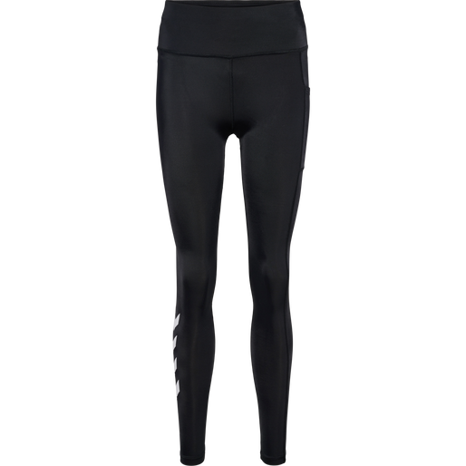 hmlTE TOLA HIGH WAIST TIGHTS, BLACK, packshot