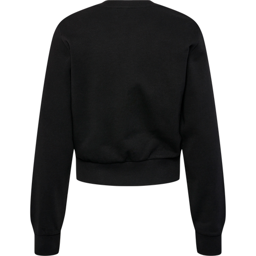 hmlLGC SHAI SHORT SWEATSHIRT, BLACK, packshot