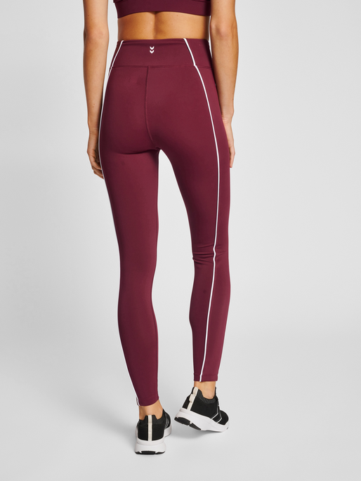 hmlMT FLASH HIGH WAIST TIGHTS, ZINFANDEL, model