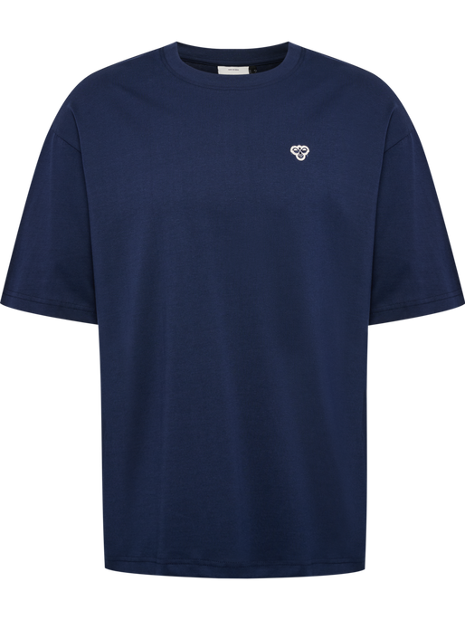 hmlLOOSE T-SHIRT BEE S/S, DRESS BLUES, packshot