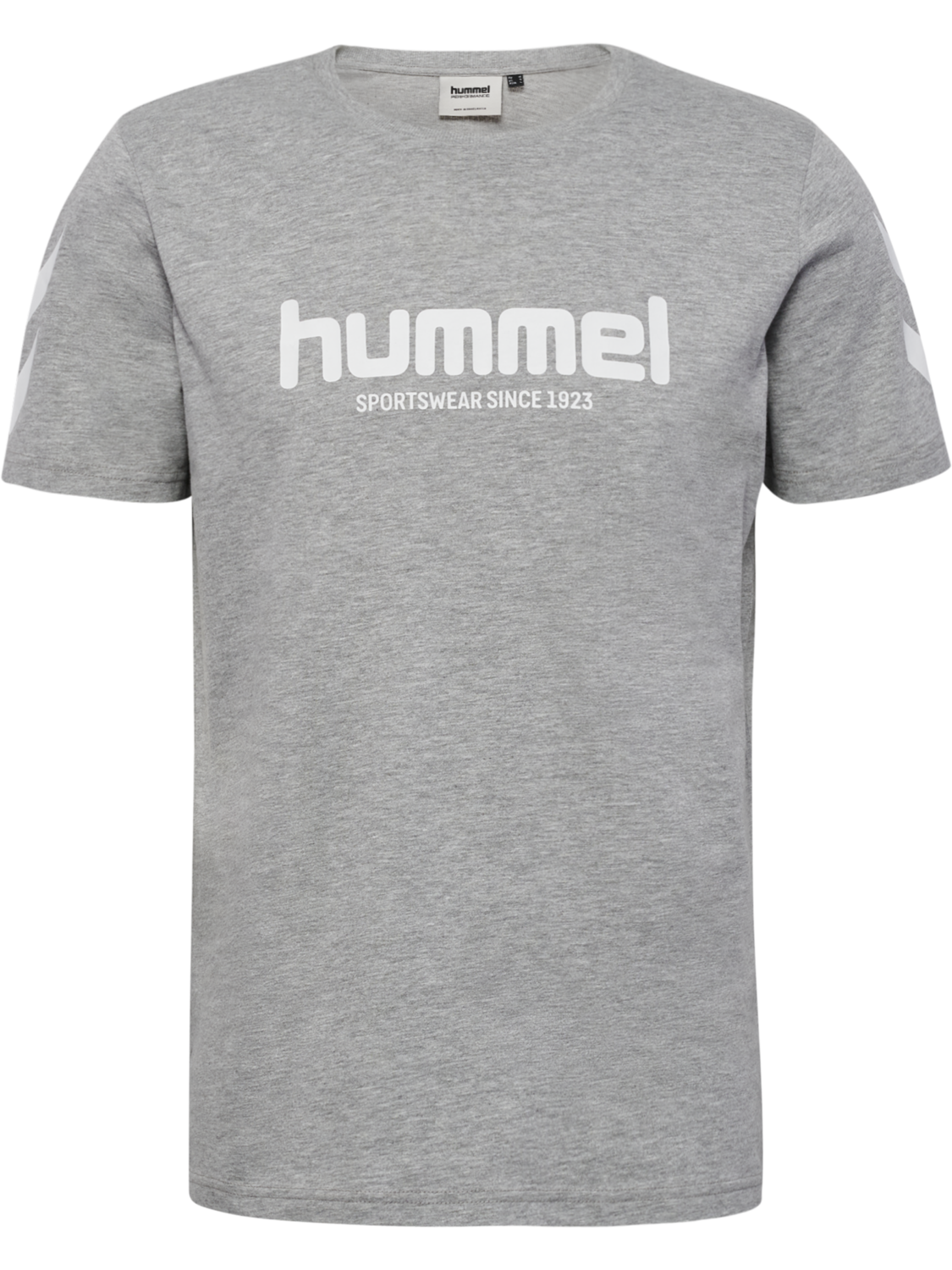 hmlLEGACY 2.0 T-SHIRT S/S, GREY MELANGE, packshot