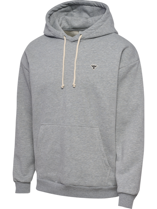 hmlLOOSE HOODIE BEE, GREY MELANGE, packshot