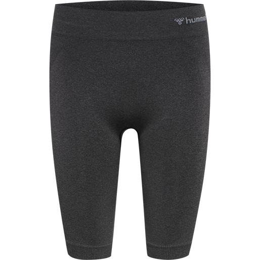 hmlCI SEAMLESS CYCLING SHORTS, BLACK MELANGE, packshot