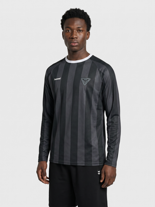 hmlKICK OFF JERSEY L/S, BLACK, model
