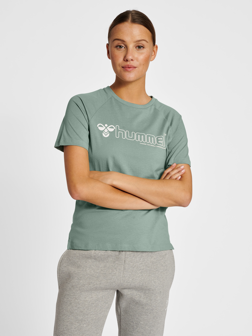 hmlNONI 2.0 T-SHIRT, CHINOIS GREEN, model