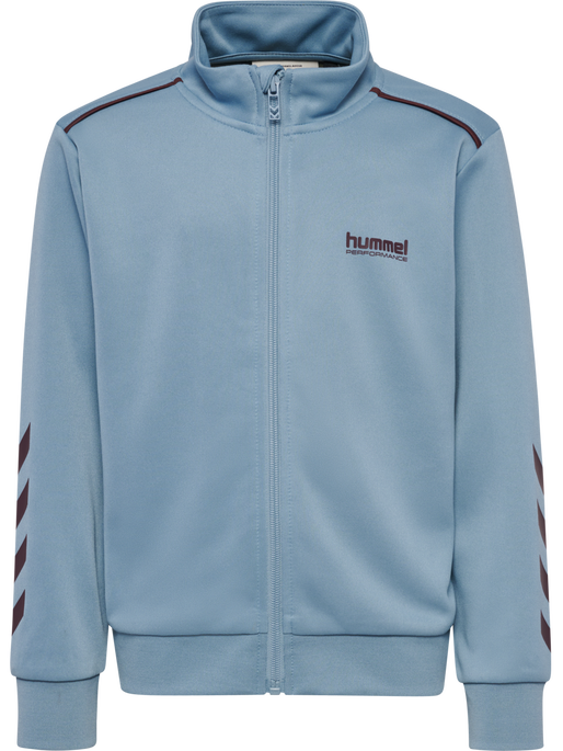 hmlJR TRACKSUIT, FADED DENIM/VINEYARD WINE hmlJR TRACKSUIT, FADED DENIM/VINEYARD WINE, packshot