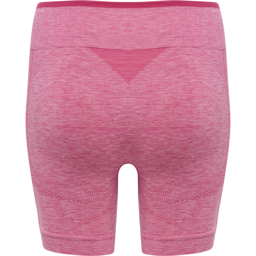 hmlMT UNA SEAMLESS MID WAIST SHORTS, AZALEA PINK MELANGE, packshot