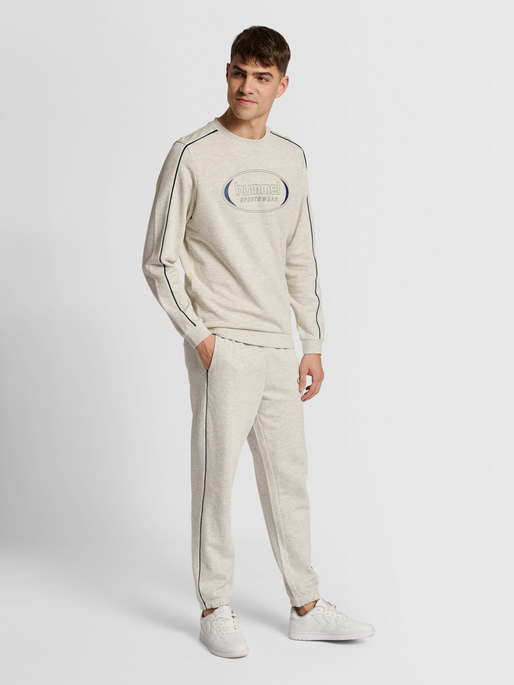 hummel LGC RYAN SWEATPANTS - TOFU MELANGE