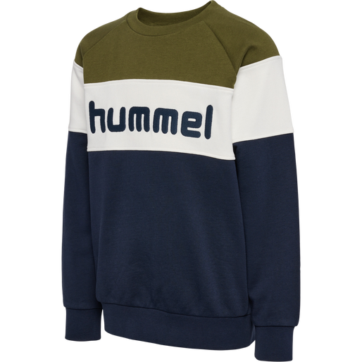 hmlCLAES SWEATSHIRT, !DARK OLIVE/BLACK IRIS, packshot