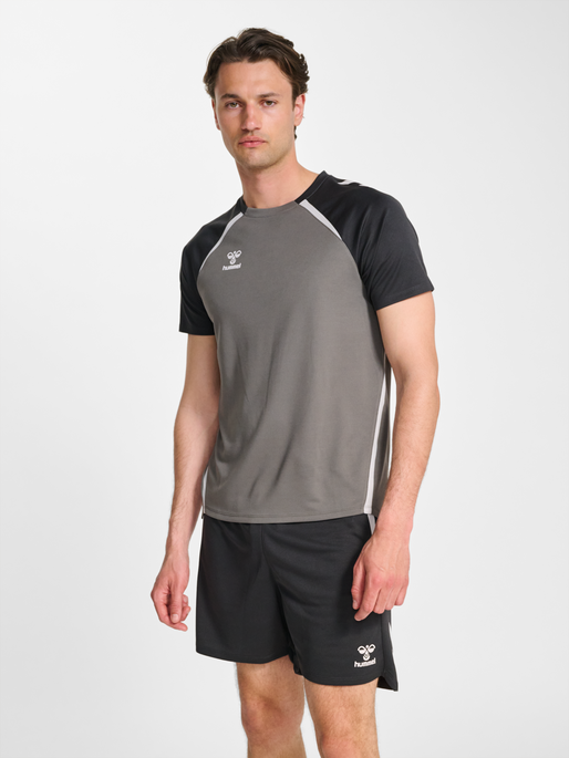 hmlLEAD 2.0 JERSEY S/S, STEEL GRAY/ASPHALT, model