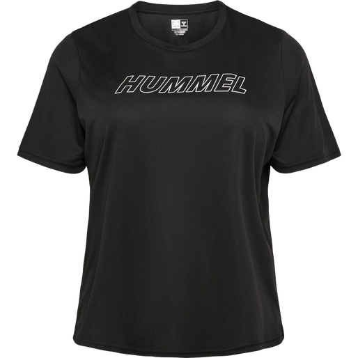 hmlTE CURVY T-SHIRT PLUS, BLACK, packshot