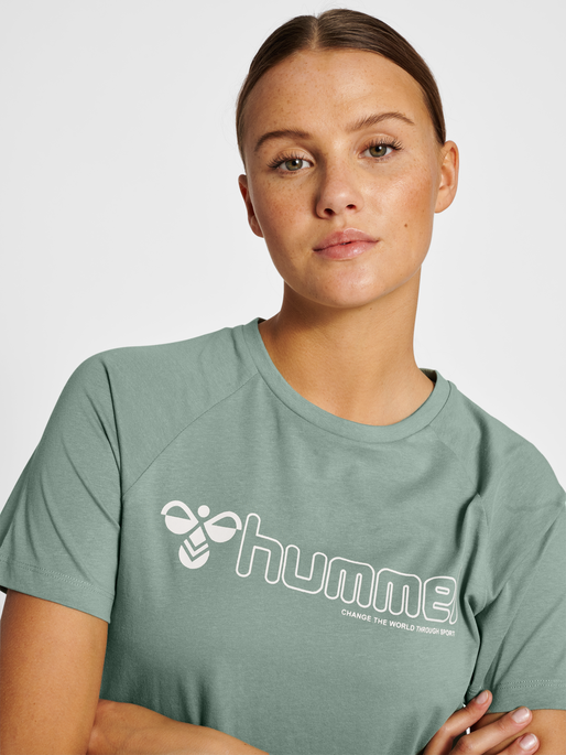 hmlNONI 2.0 T-SHIRT, CHINOIS GREEN, model