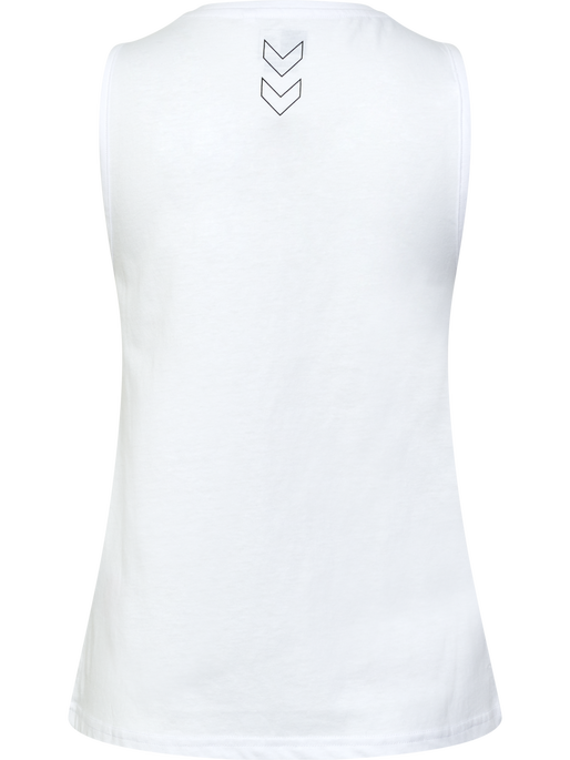 hmlTE CONFIDENT COTTON TANKTOP, WHITE, packshot