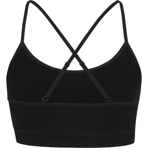 hmlJUNO 3 PACK SEAMLESS BRA, BLACK, packshot