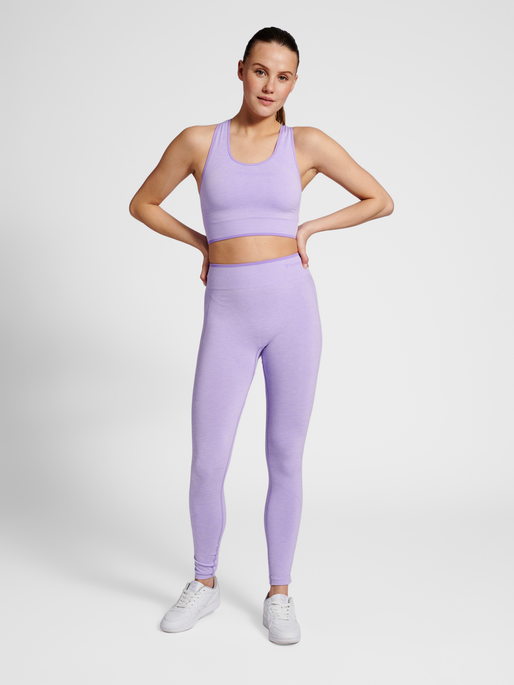 hummel MT UNA SEAMLESS MID WAIST TIGHTS - LAVENDER MELANGE