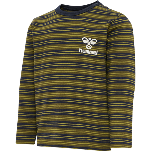 Yellow and black striped long sales sleeve shirt