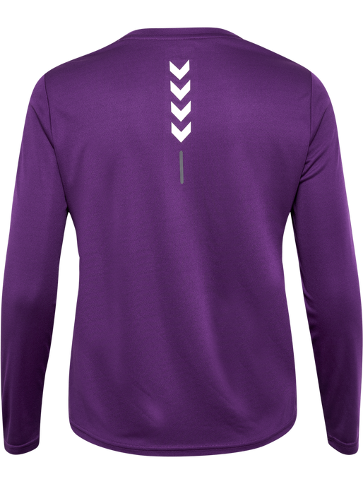 hmlTE CURVY T-SHIRT L/S PLUS, IMPERIAL PURPLE, packshot