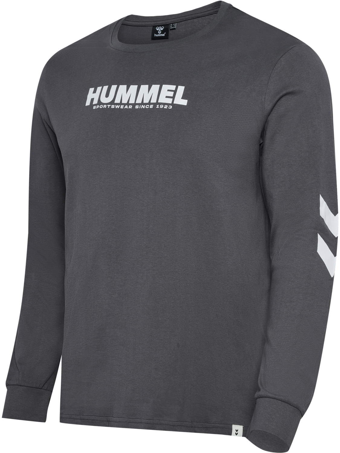 hmlLEGACY T-SHIRT L/S PLUS, BLACKENED PEARL, packshot