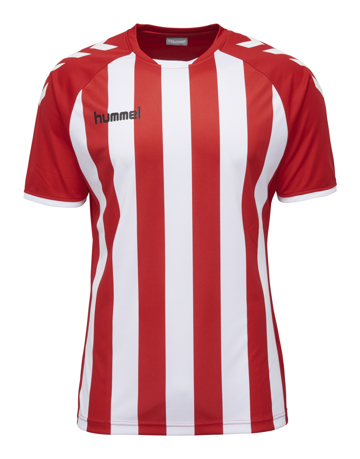 Red and white striped soccer jersey clearance