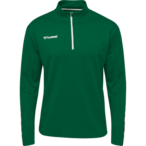 hmlAUTHENTIC HALF ZIP SWEATSHIRT, EVERGREEN, packshot
