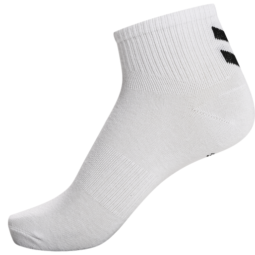 hmlCHEVRON 6-PACK  MID CUT SOCKS, WHITE, packshot
