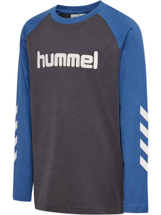 hmlJR LOGO T-SHIRT L/S, EBONY hmlJR LOGO T-SHIRT L/S, EBONY, packshot