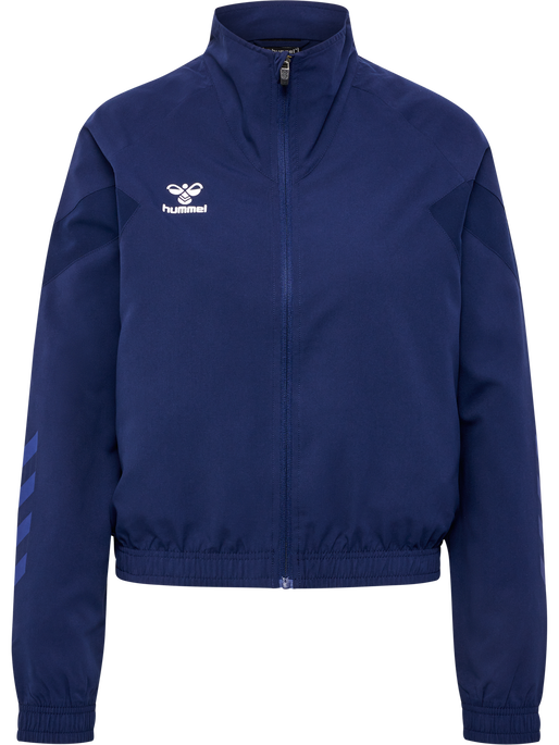 hmlTRAVEL WOVEN JACKET WOMAN, MARINE, packshot