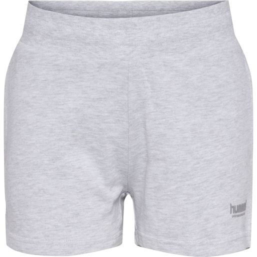 hmlLGC SENNA SWEAT SHORTS, LIGHT GREY MELANGE, packshot