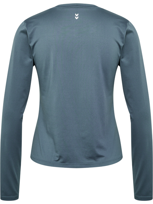 hmlMT AURA MESH T-SHIRT L/S, STORMY WEATHER, packshot