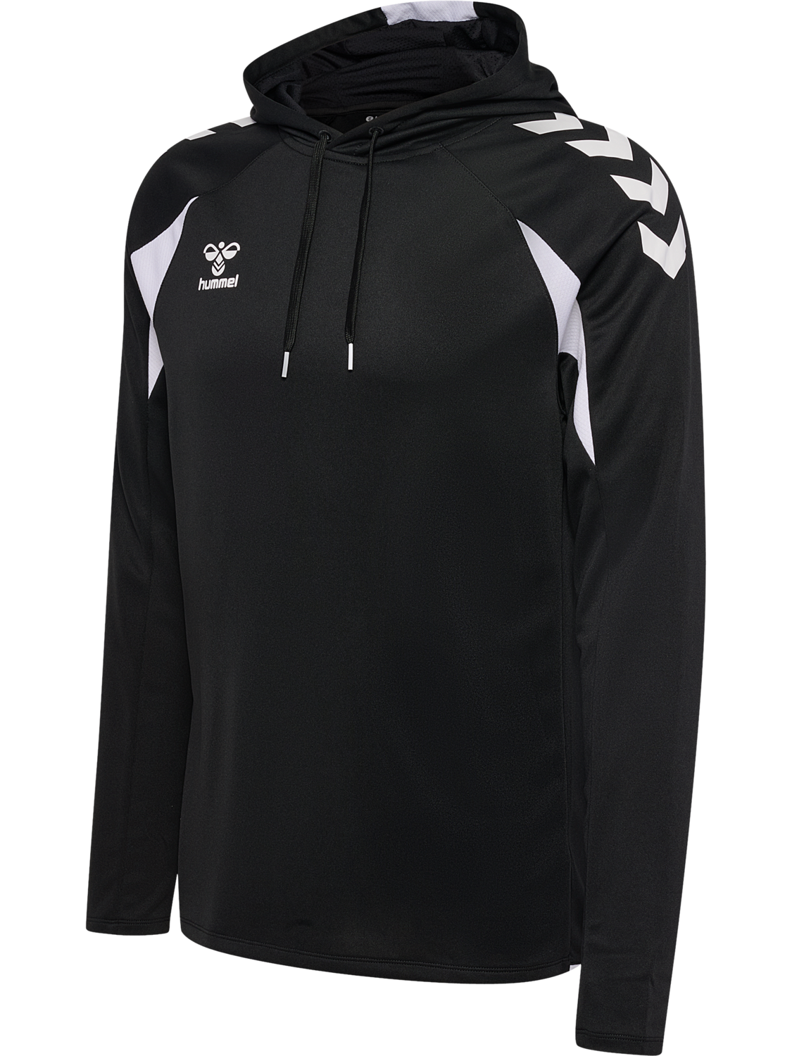 hmlCORE 2.0 HOODIE, BLACK/WHITE, packshot