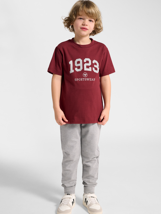 hmlJR GRAPHIC 1923 T-SHIRT S/S, CHOCOLATE TRUFFLE, model