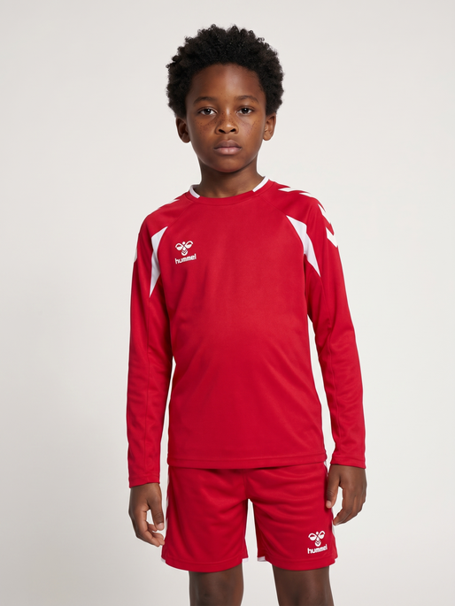 hmlCORE 2.0 CREW NECK KIDS, TRUE RED/WHITE, model
