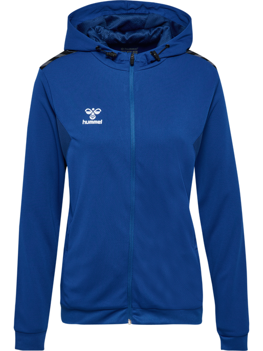 hmlAUTHENTIC PL ZIP HOODIE WOMAN, TRUE BLUE hmlAUTHENTIC PL ZIP HOODIE WOMAN, TRUE BLUE, packshot