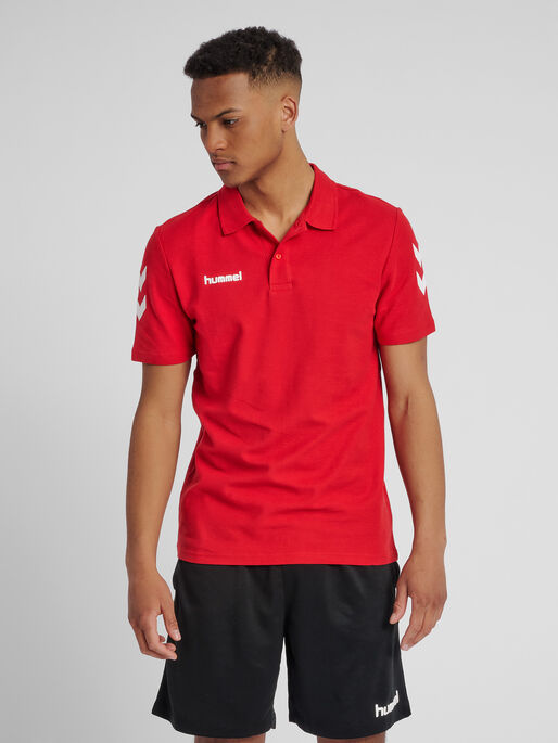 HMLGO COTTON POLO, TRUE RED, model