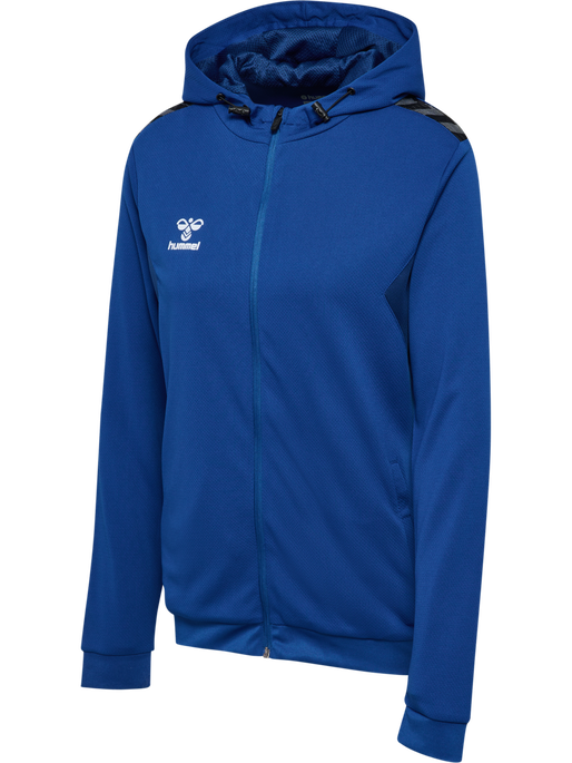 hmlAUTHENTIC PL ZIP HOODIE WOMAN, TRUE BLUE hmlAUTHENTIC PL ZIP HOODIE WOMAN, TRUE BLUE, packshot