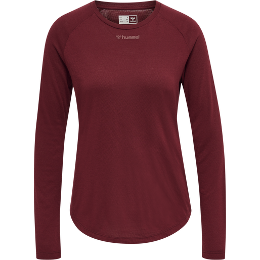 hmlMT VANJA T-SHIRT L/S, CABERNET, packshot