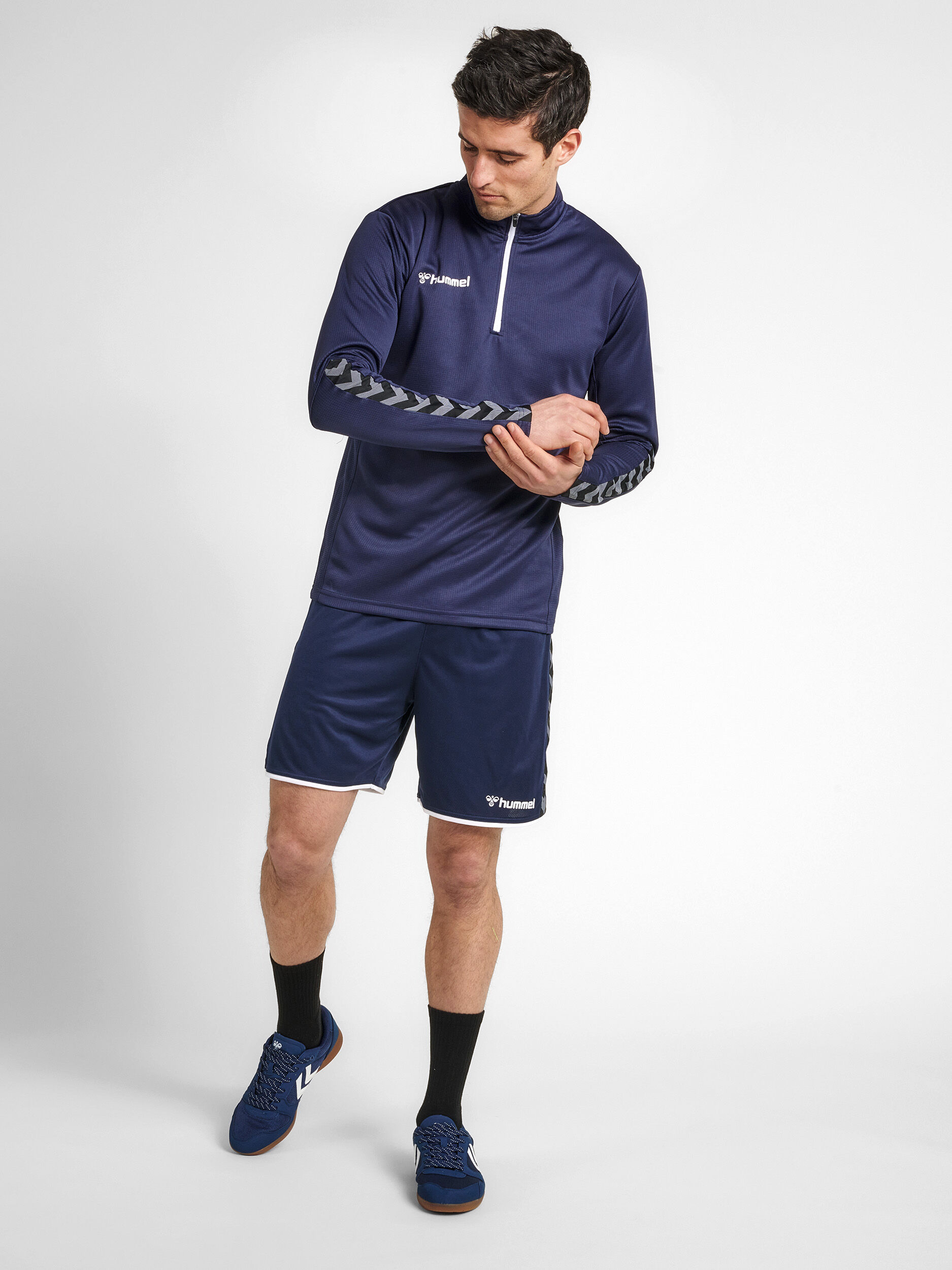 hummel AUTHENTIC HALF ZIP SWEATSHIRT MARINE hummel