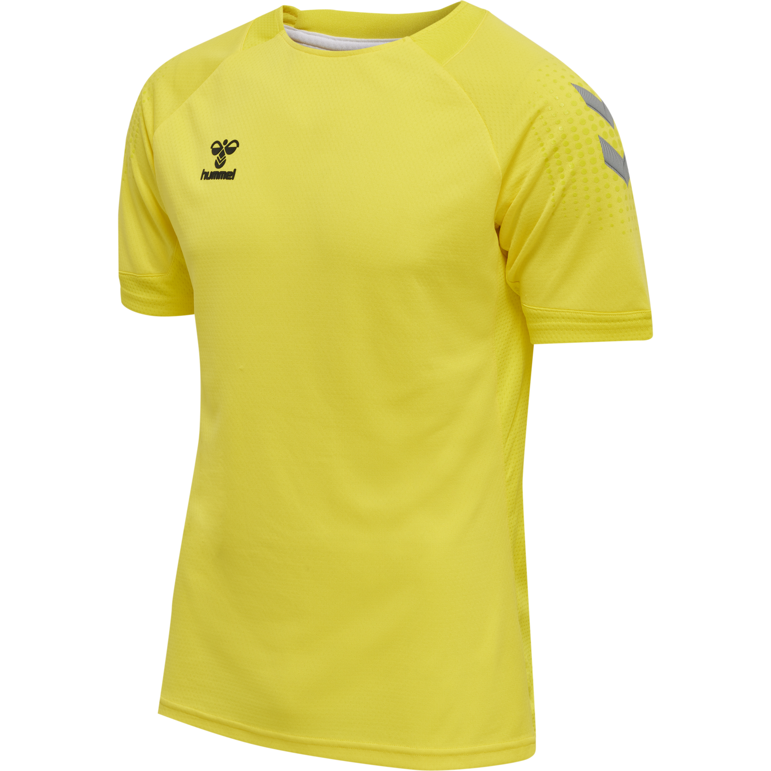 hmlLEAD S/S POLY JERSEY, BLAZING YELLOW, packshot