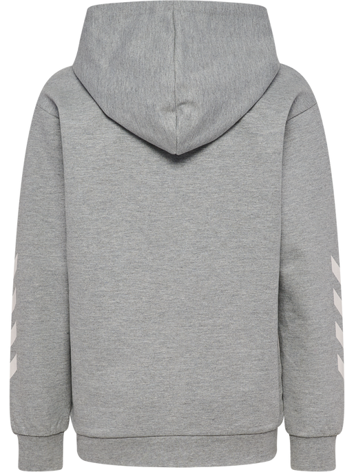 hmlJR LOGO HOODIE, GREY MELANGE hmlJR LOGO HOODIE, GREY MELANGE, packshot