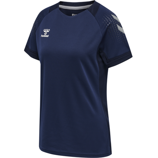 hmlLEAD WOMENS S/S POLY JERSEY, MARINE, packshot