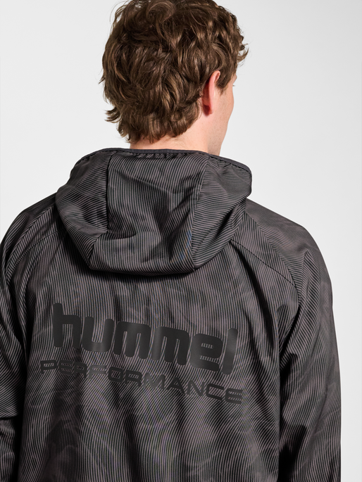 hmlPULSE AOP WINDBREAKER JACKET, SHARK, model