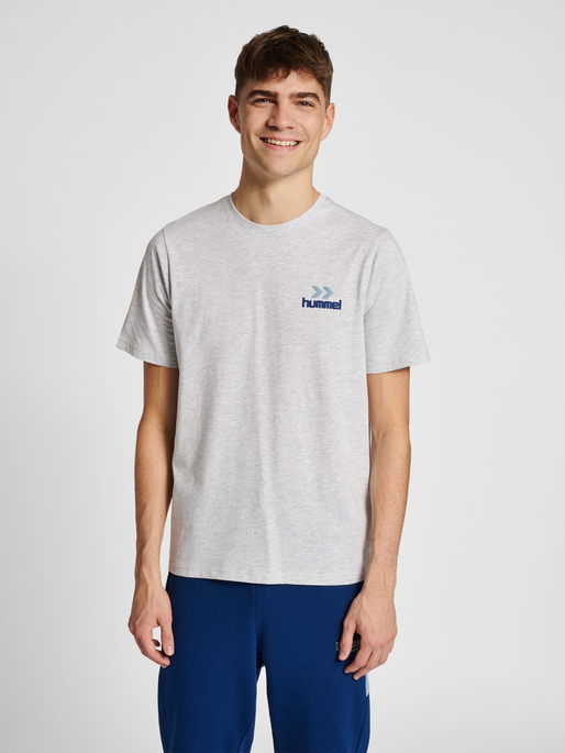 hummel LGC ROWAN T-SHIRT MELANGE - GREY