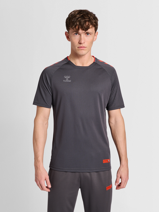 hmlPRO GRID TRAINING JERSEY S/S, FORGED IRON, model