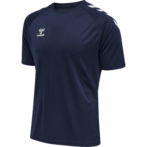 hmlCORE XK CORE POLY T-SHIRT S/S, MARINE hmlCORE XK CORE POLY T-SHIRT S/S, MARINE, packshot