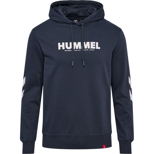 hmlLEGACY LOGO HOODIE, BLUE NIGHTS, packshot